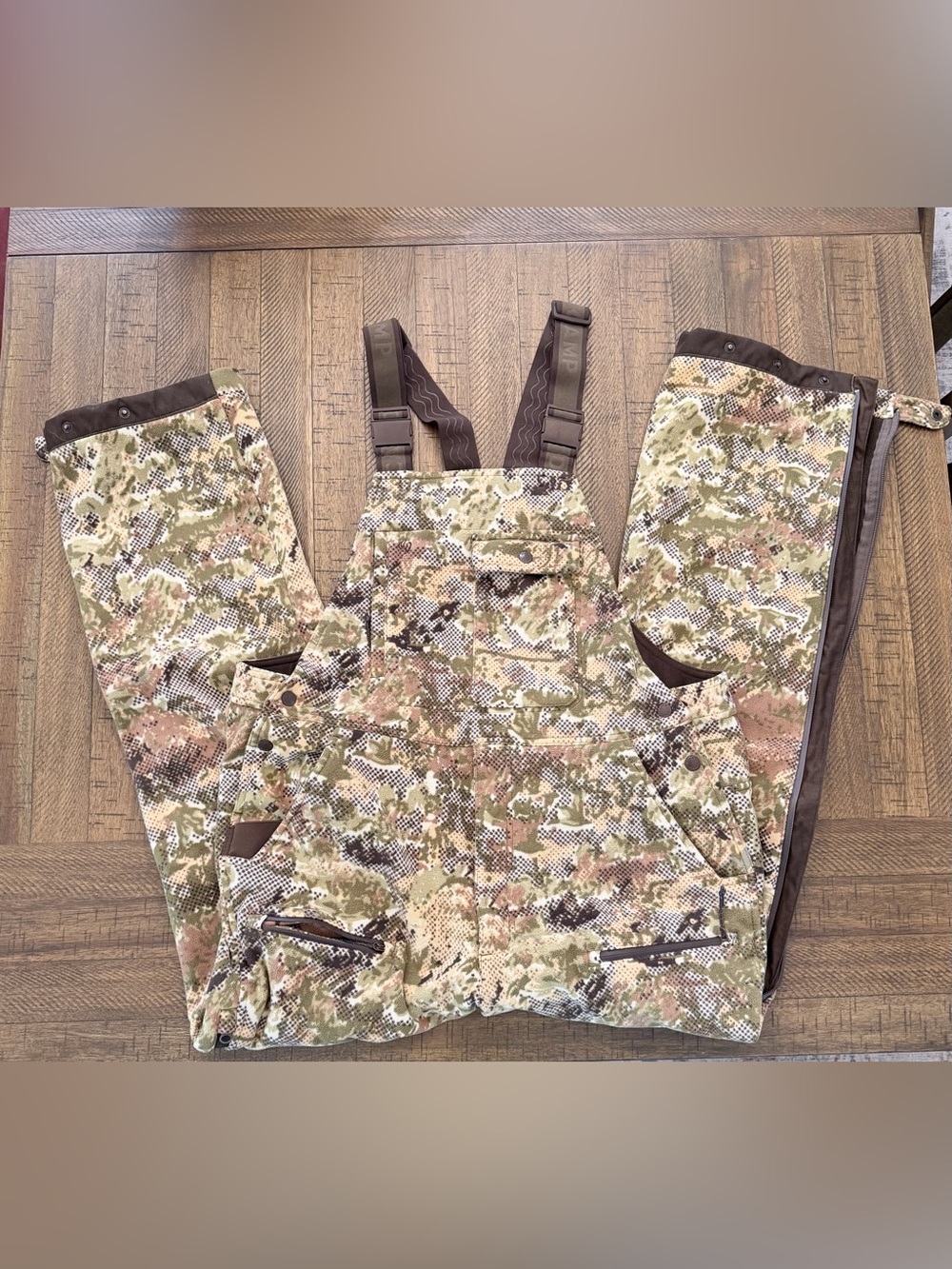 Duck Camp, Midland Camouflage Hunting Bib Overalls, Size Large